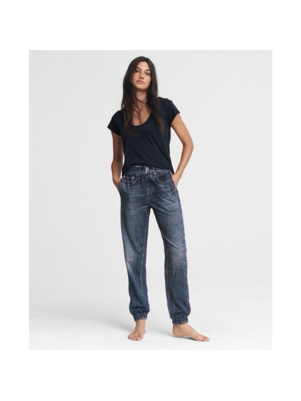 Rag & Bone Miramar Jogger Pants Sweatpant Jeans Blue Medium - Picture 10 of 12
